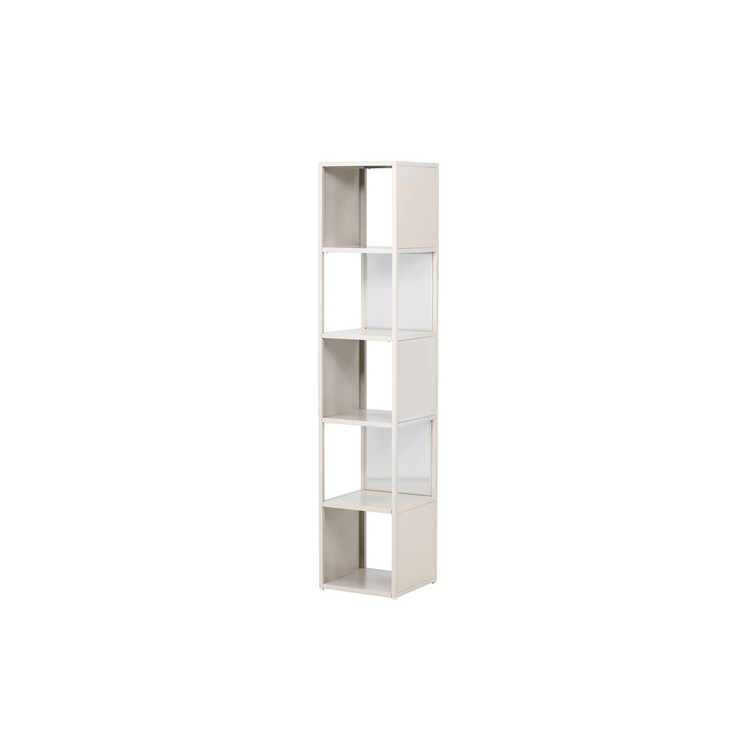VENTURE DESIGN Buenos Aires reol, m. 4 hylder, kvadratisk - beige stål