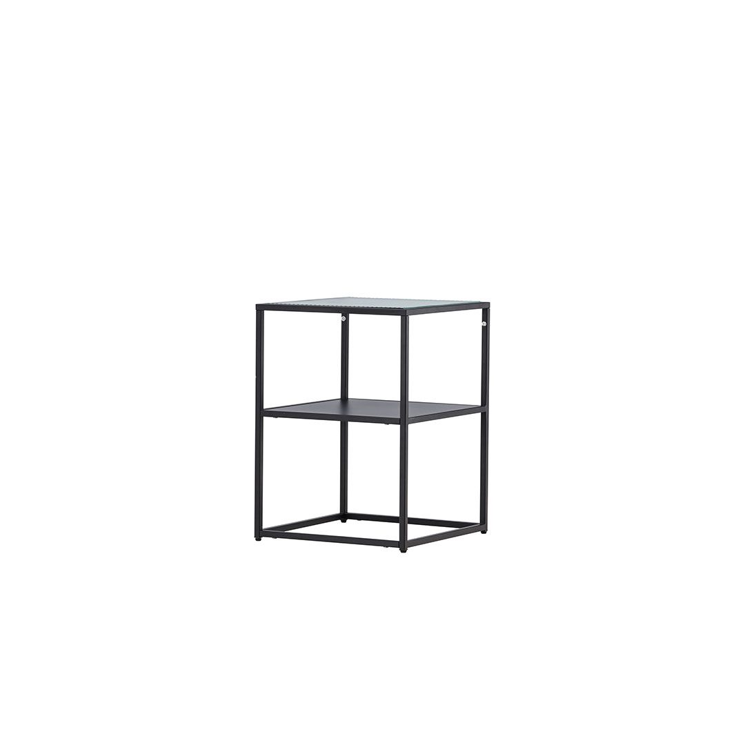 SaoPaulo hjørnebord 1 hylde sort