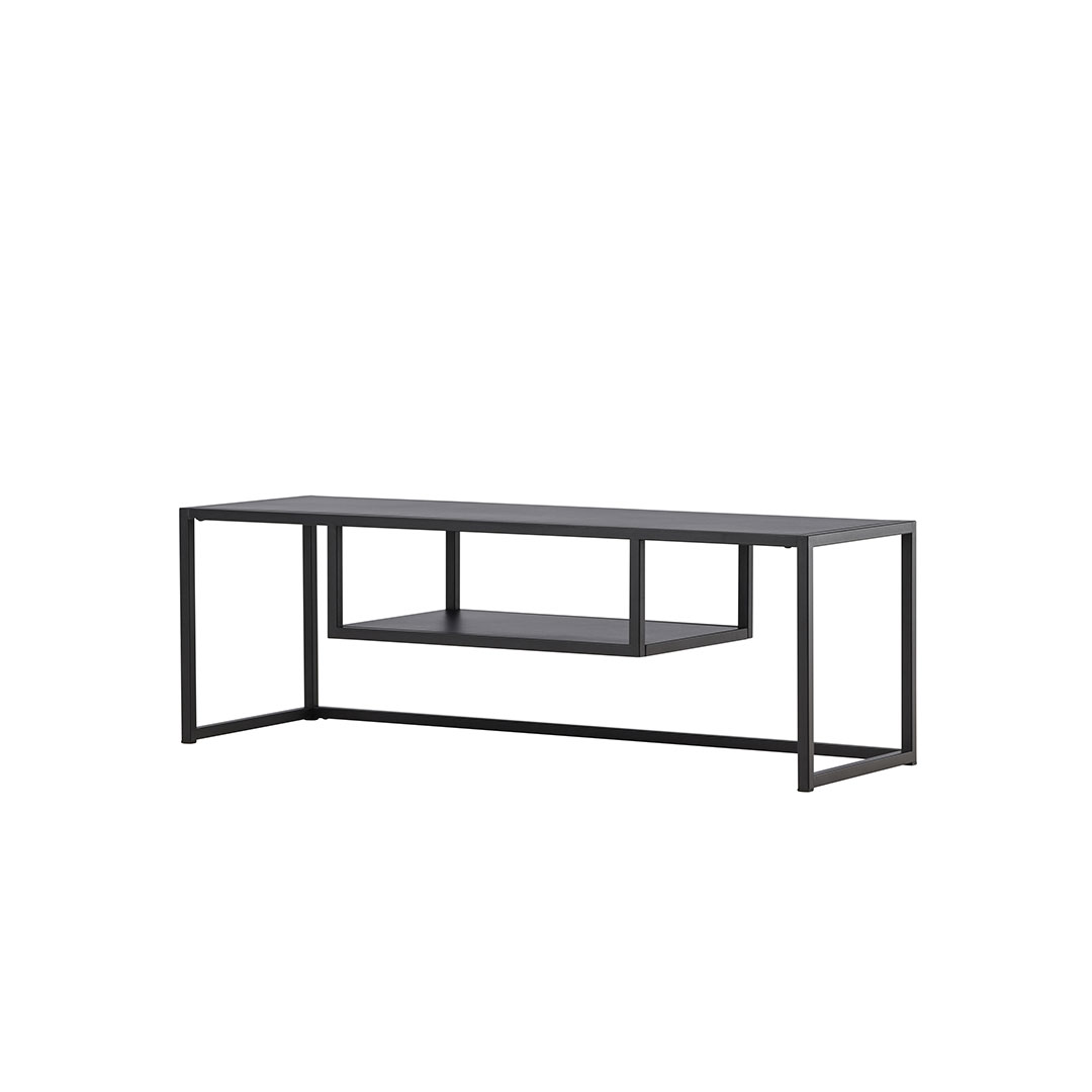 VENTURE DESIGN Riverside TV-bord, m. 1 hylde - sort stål (120x40)