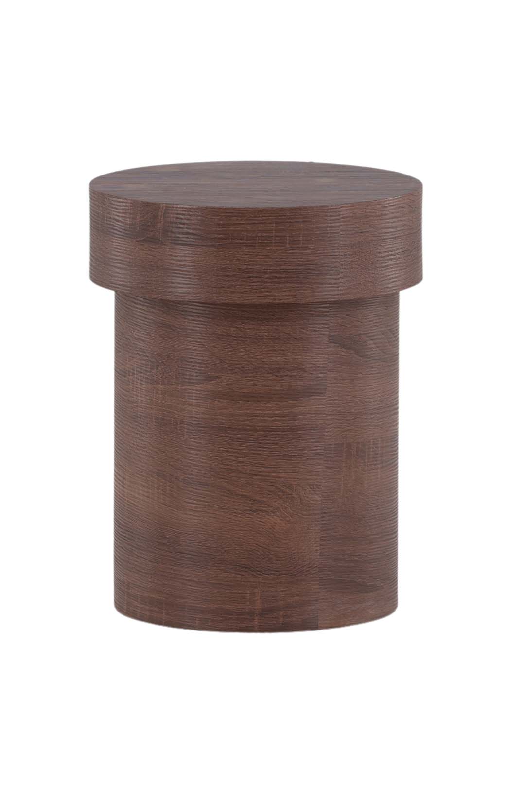 VIND COLLECTION Malung sidebord, rund - mørkebrun papir laminat (Ø35)