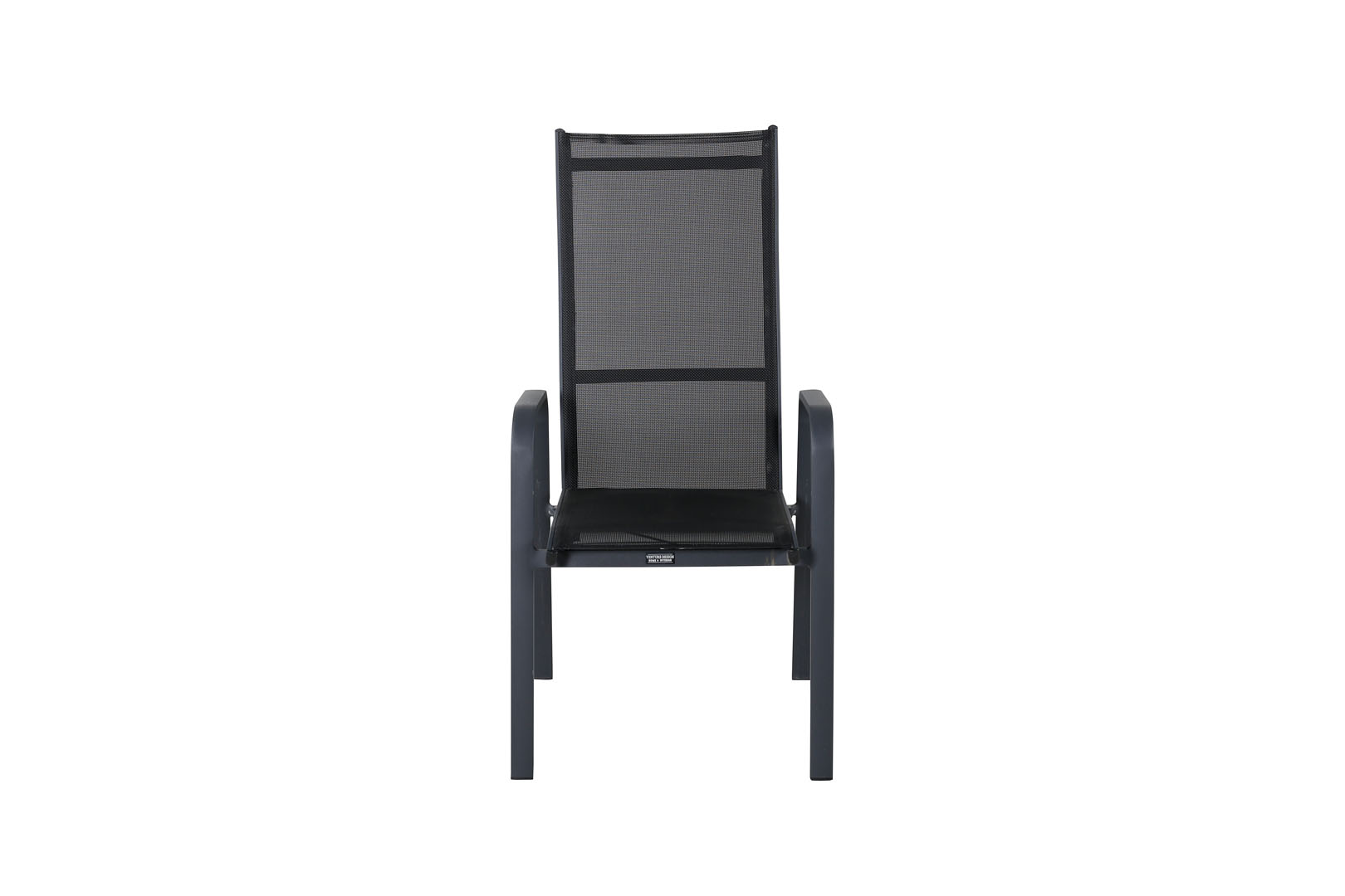VENTURE DESIGN Copacabana recliner havestol, m. armlæn - sort textilene og aluminium