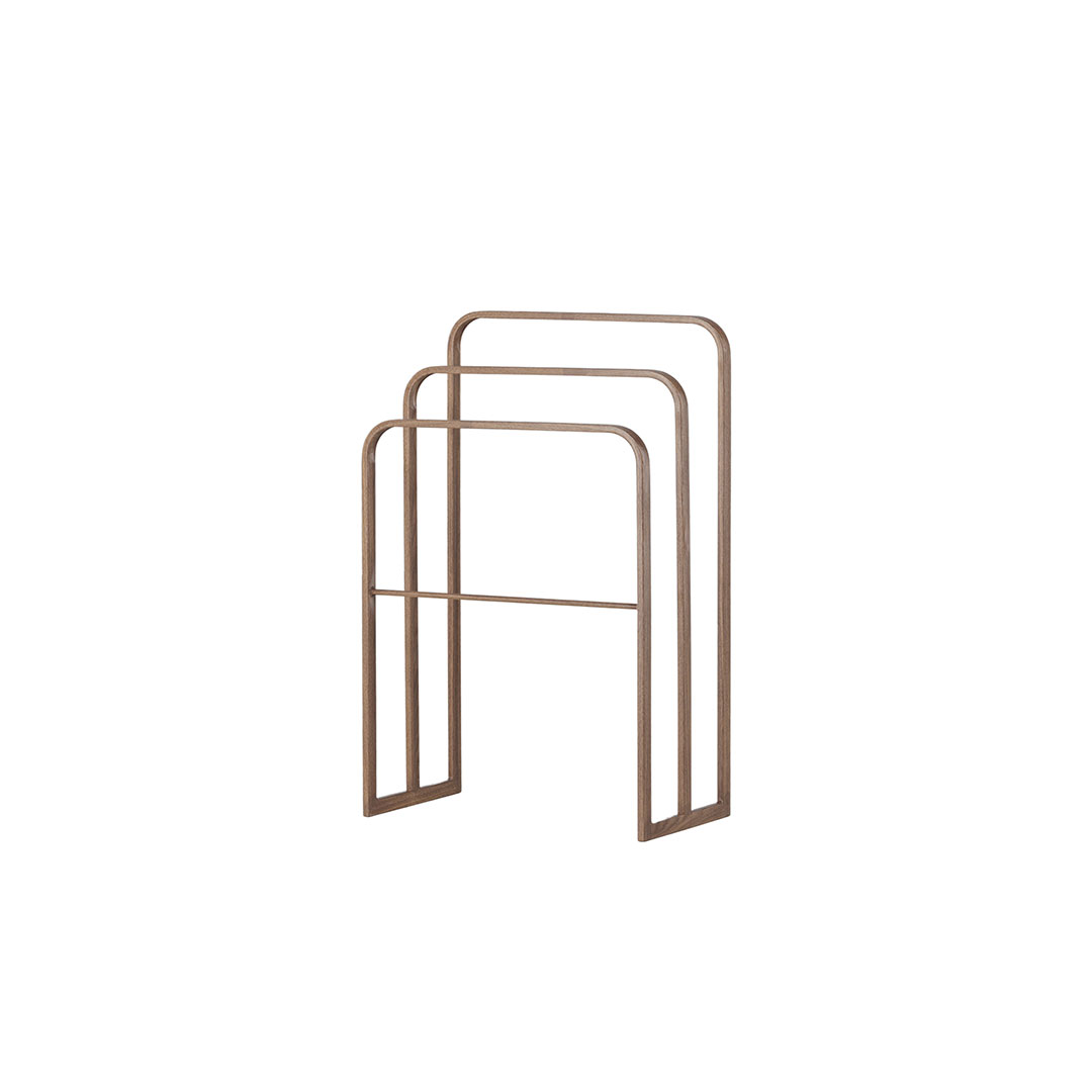 Drammen stumtjener til håndklæder 3 bøjlestænger mocca billede