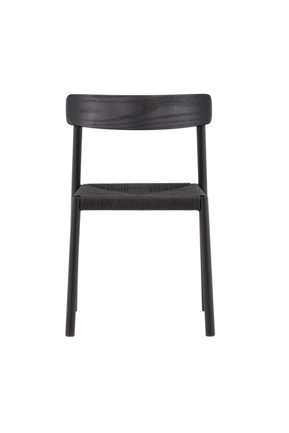 Malmön spisestuestol flet sort billede