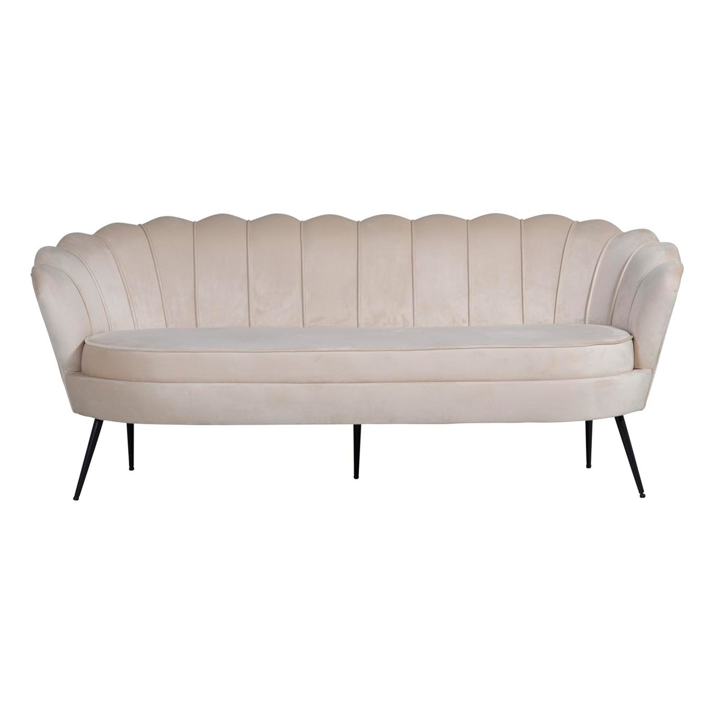 Nice sofa 3 personers velour beige