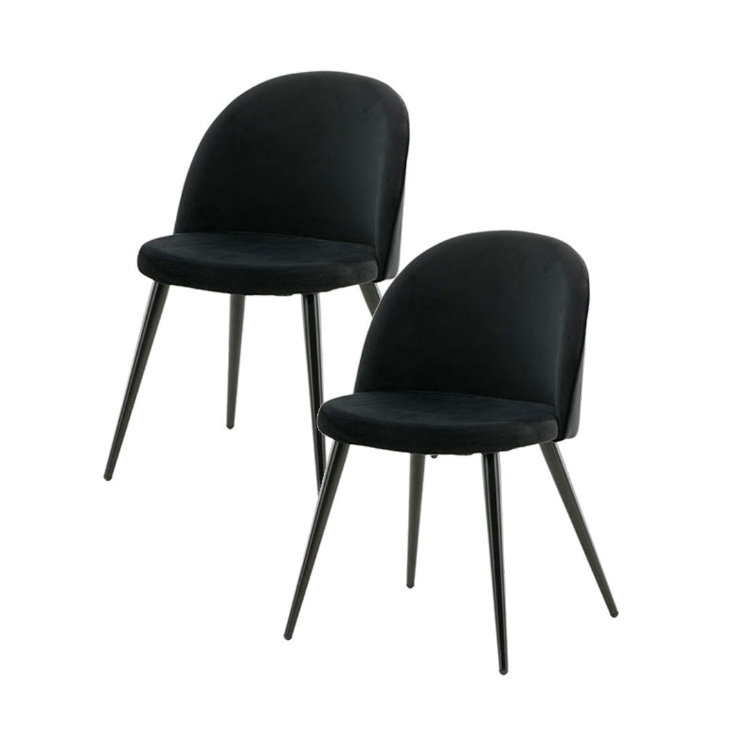 Skagen spisestuestol velour sort