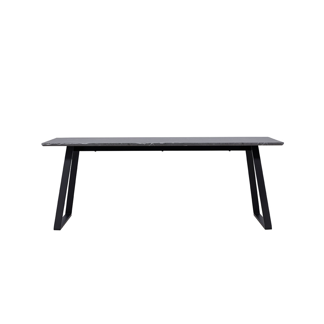 Malaga spisebord marmor dekor 90x200cm mørkegrå,sort