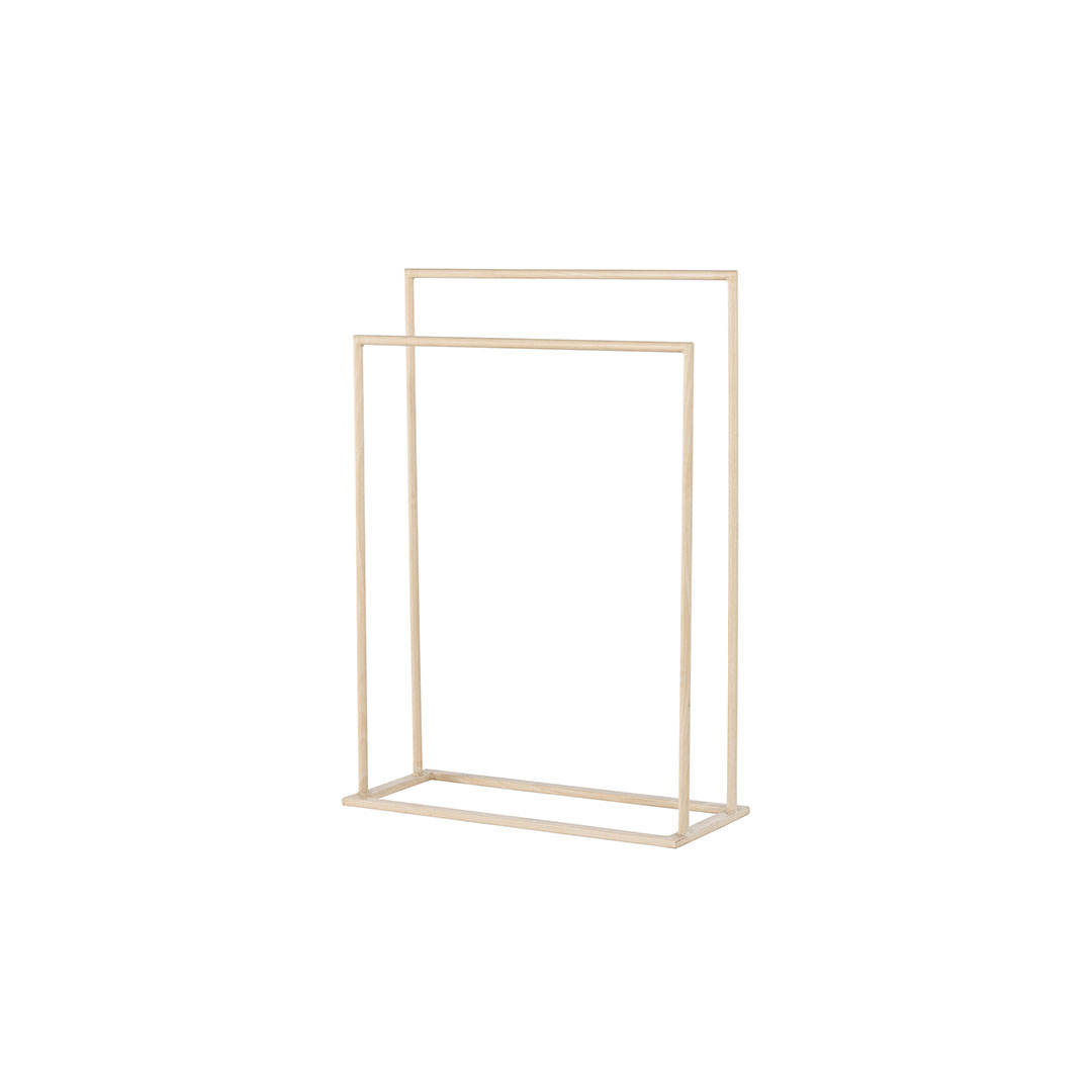 Alva stumtjener til håndklæder 2 bøjlestænger whitewash