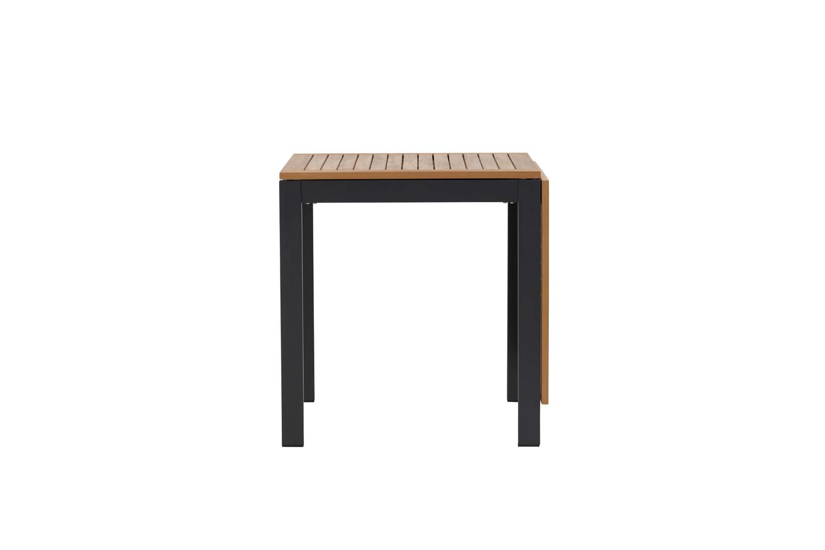 Diego cafebord B70xL70/132cm inkl. tillægsplader sort billede