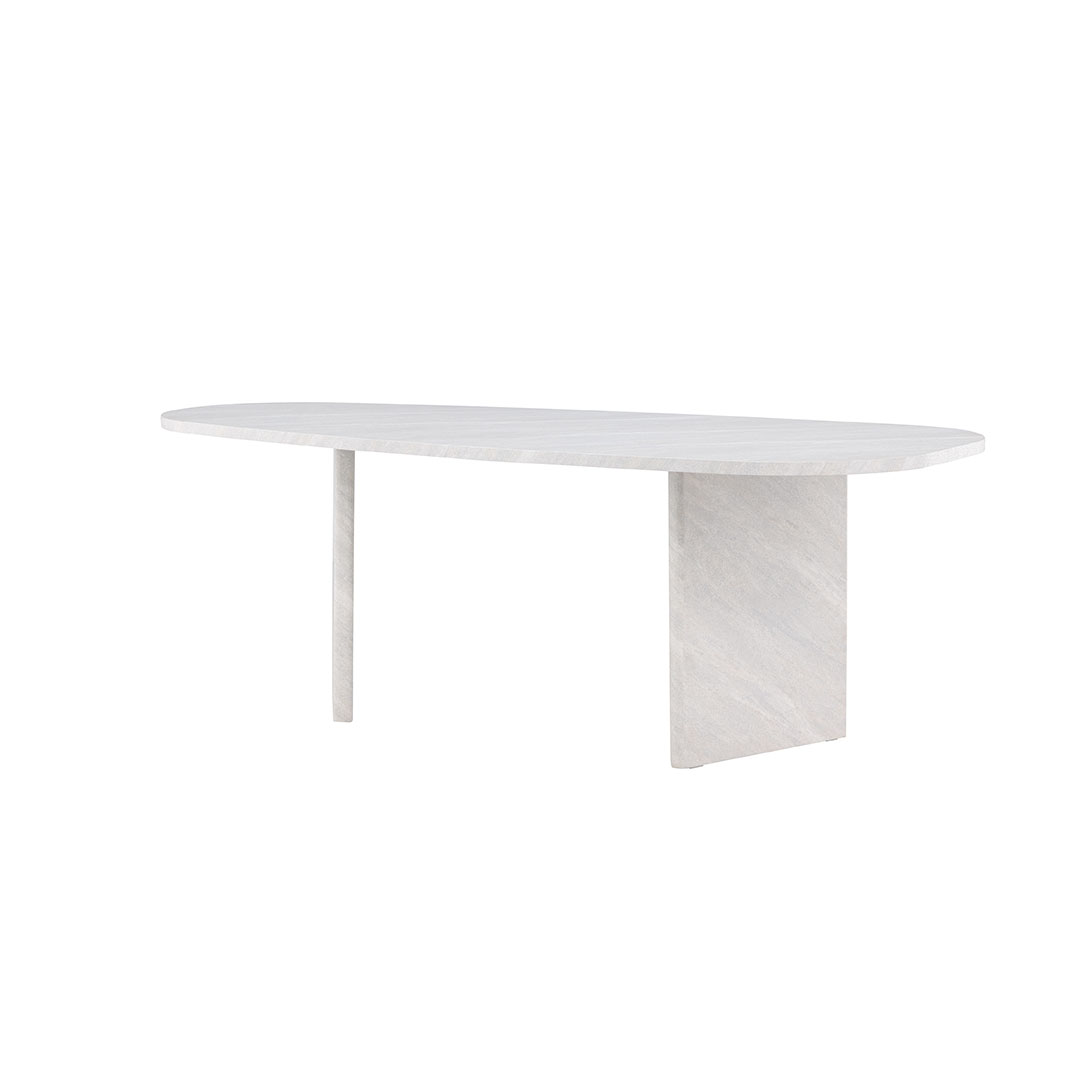 VENTURE DESIGN Grönvik spisebord - hvid betonlook MDF (220x100)