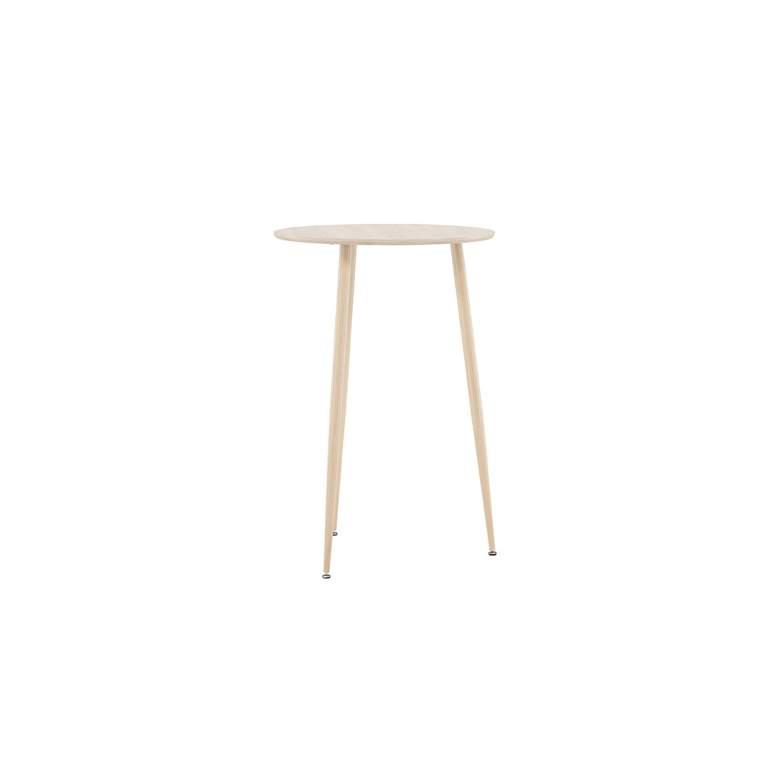 VENTURE DESIGN Plaza barbord, rund - hvidvasket MDF og stål (Ø70)