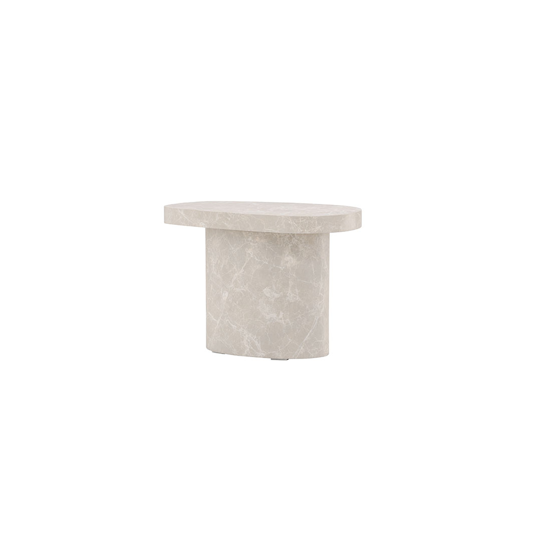 VENTURE DESIGN Båstad sidebord - lysegrå betonlook MDF (30x50)