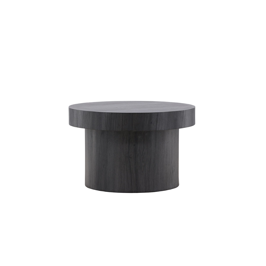 VENTURE DESIGN Malung sofabord, rund - sort MDF (Ø80)