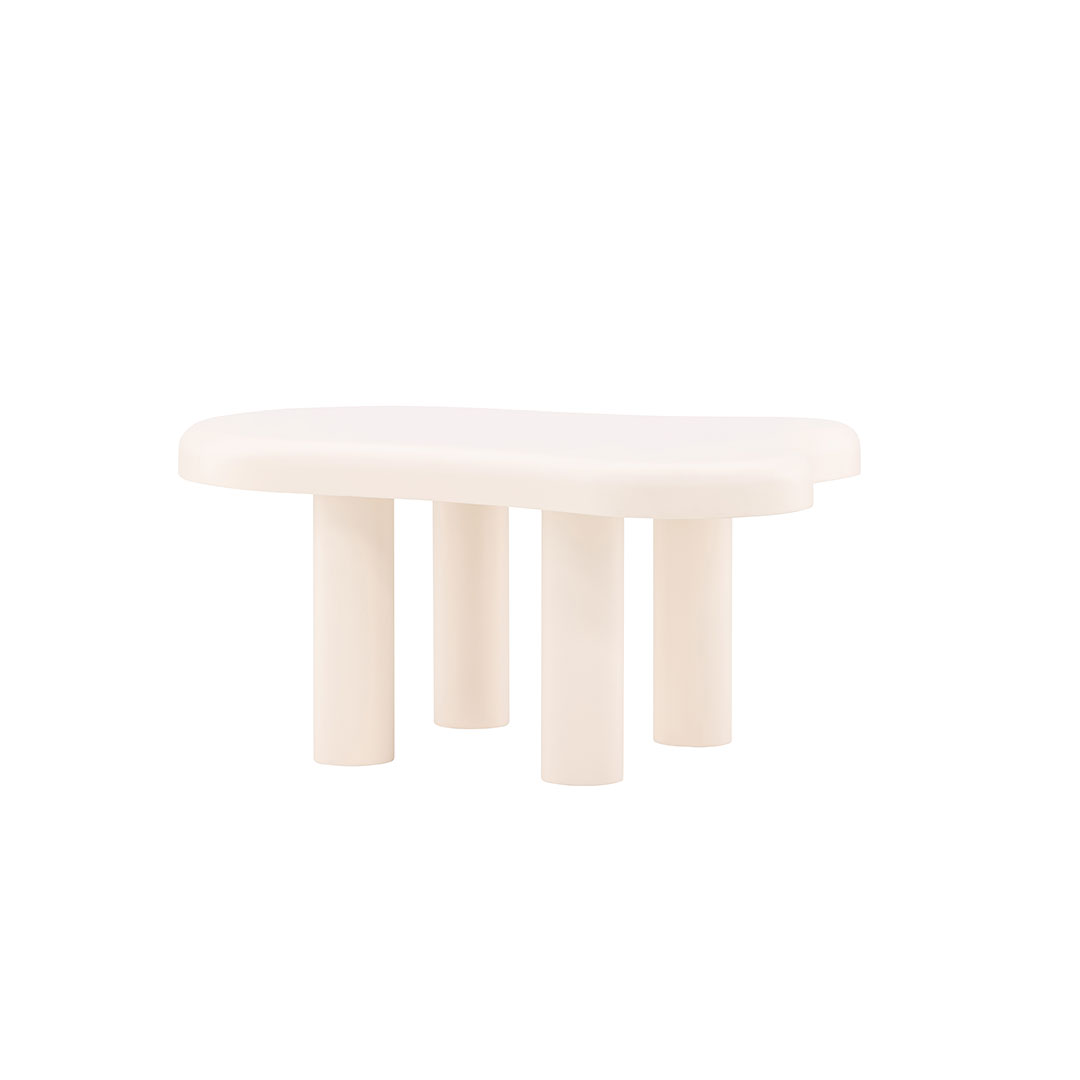 VENTURE DESIGN Strömstad sofabord, organisk - hvid MDF (71x100)