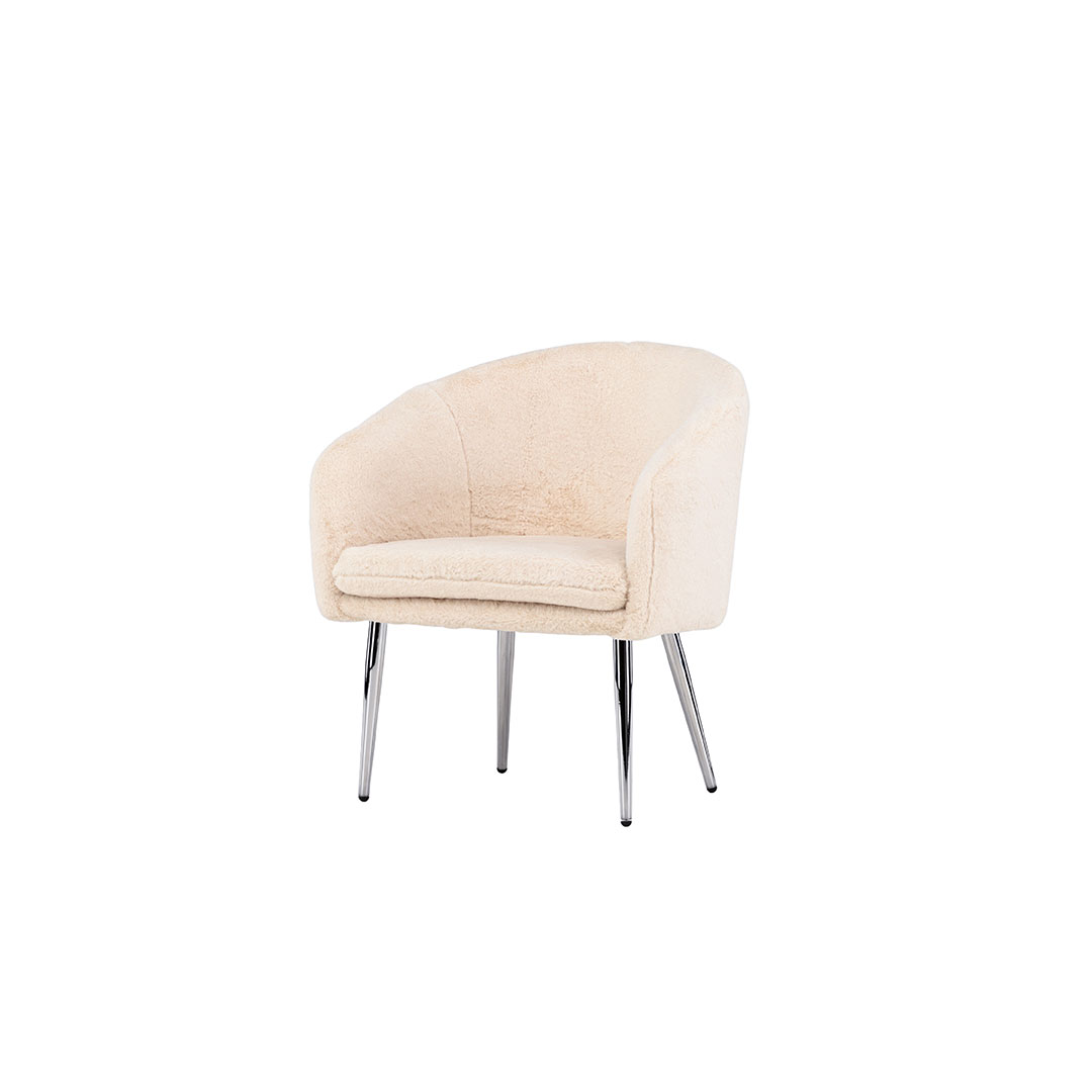 Wanda Lænestol  - Sølvgrå og Beige