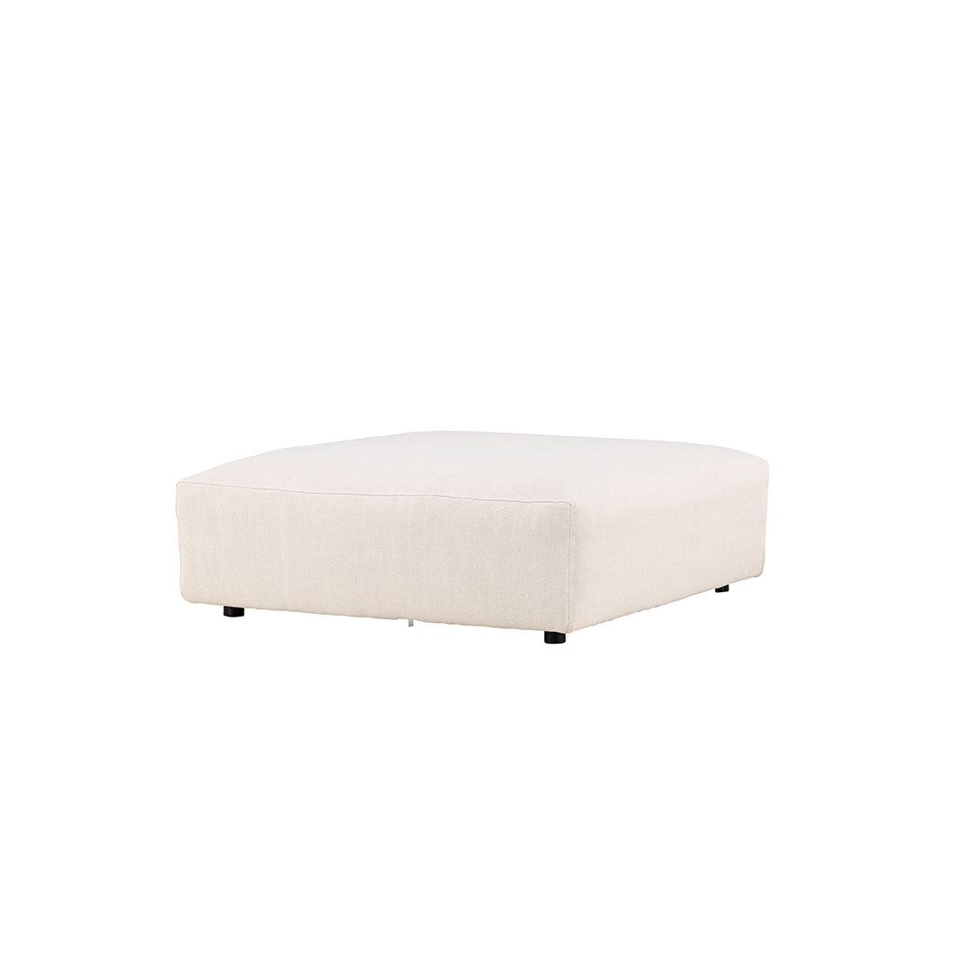 VIND COLLECTION Mavi modul sofa puf, kvadratisk - beige polyester og træ (105x105)