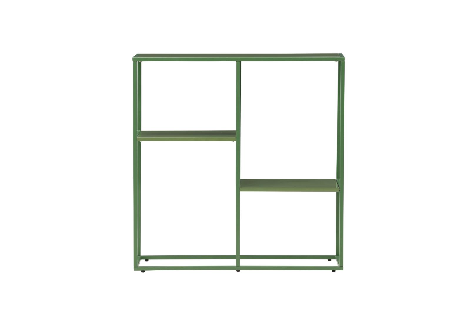 Staal reol 5 hylder grøn