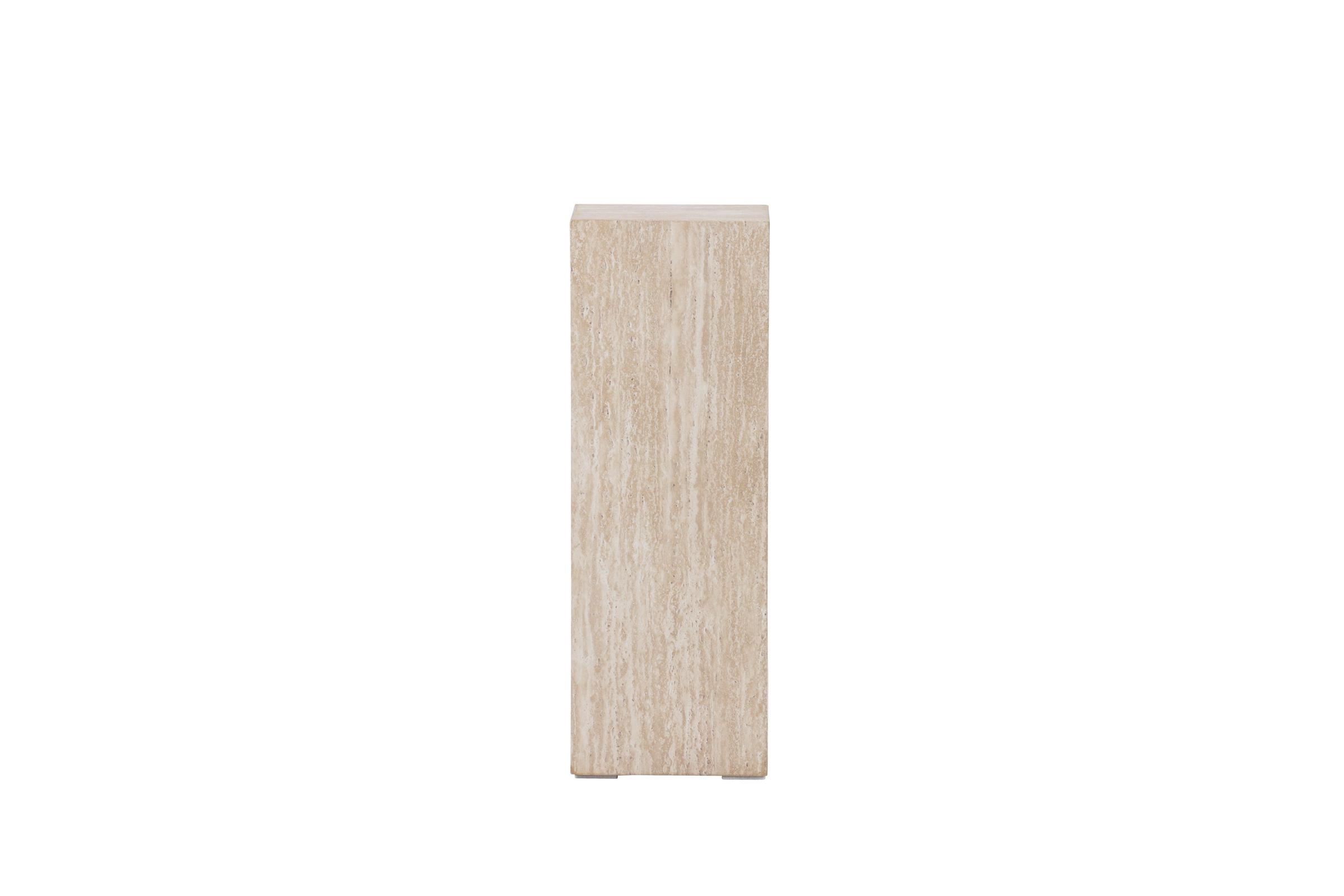 Ramsvik sidebord, hvid planteopsats, beige