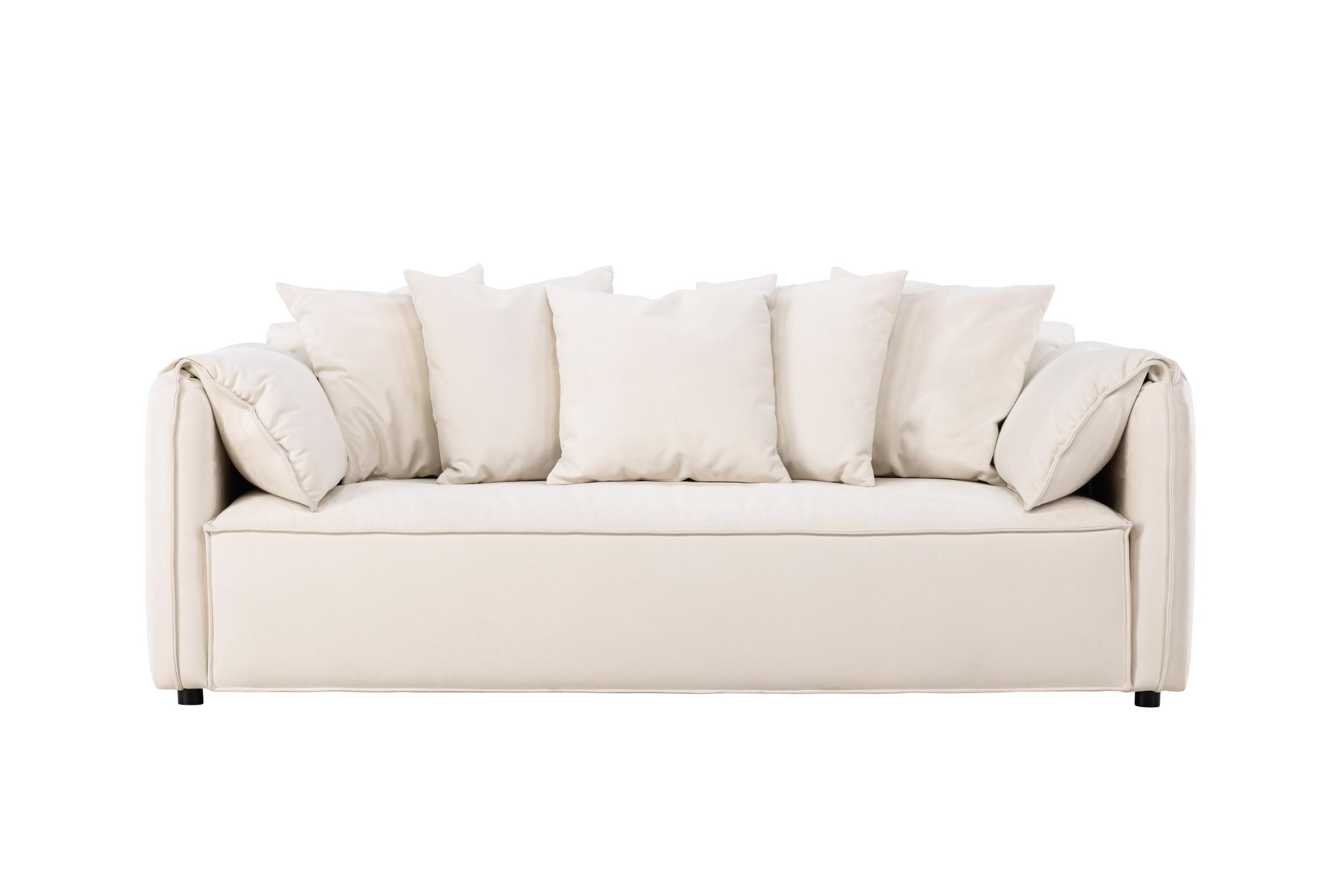 Torekov sofa 3 personers 5 pyntepuder beige