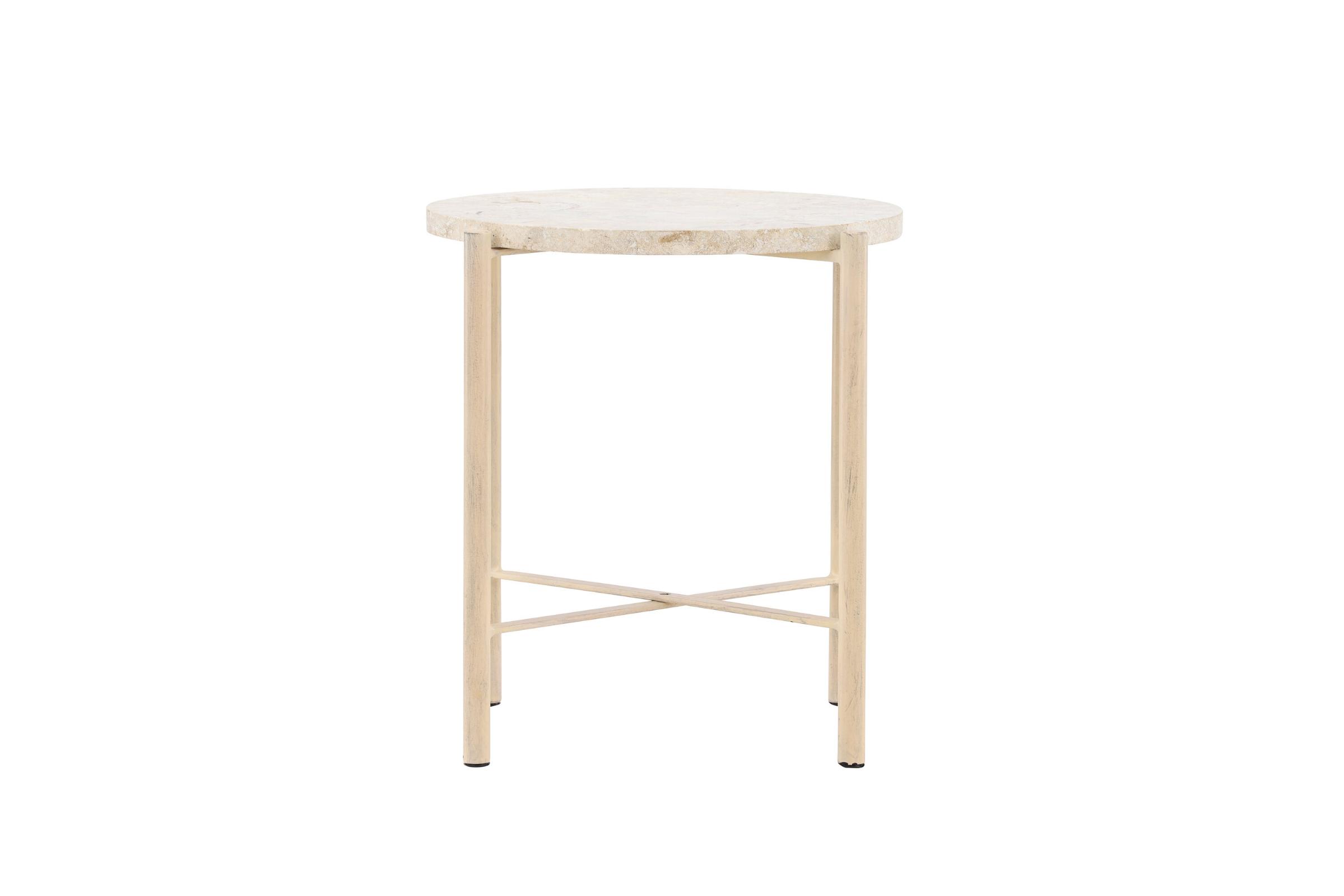 Sandhamn sidebord Ø40cm beige