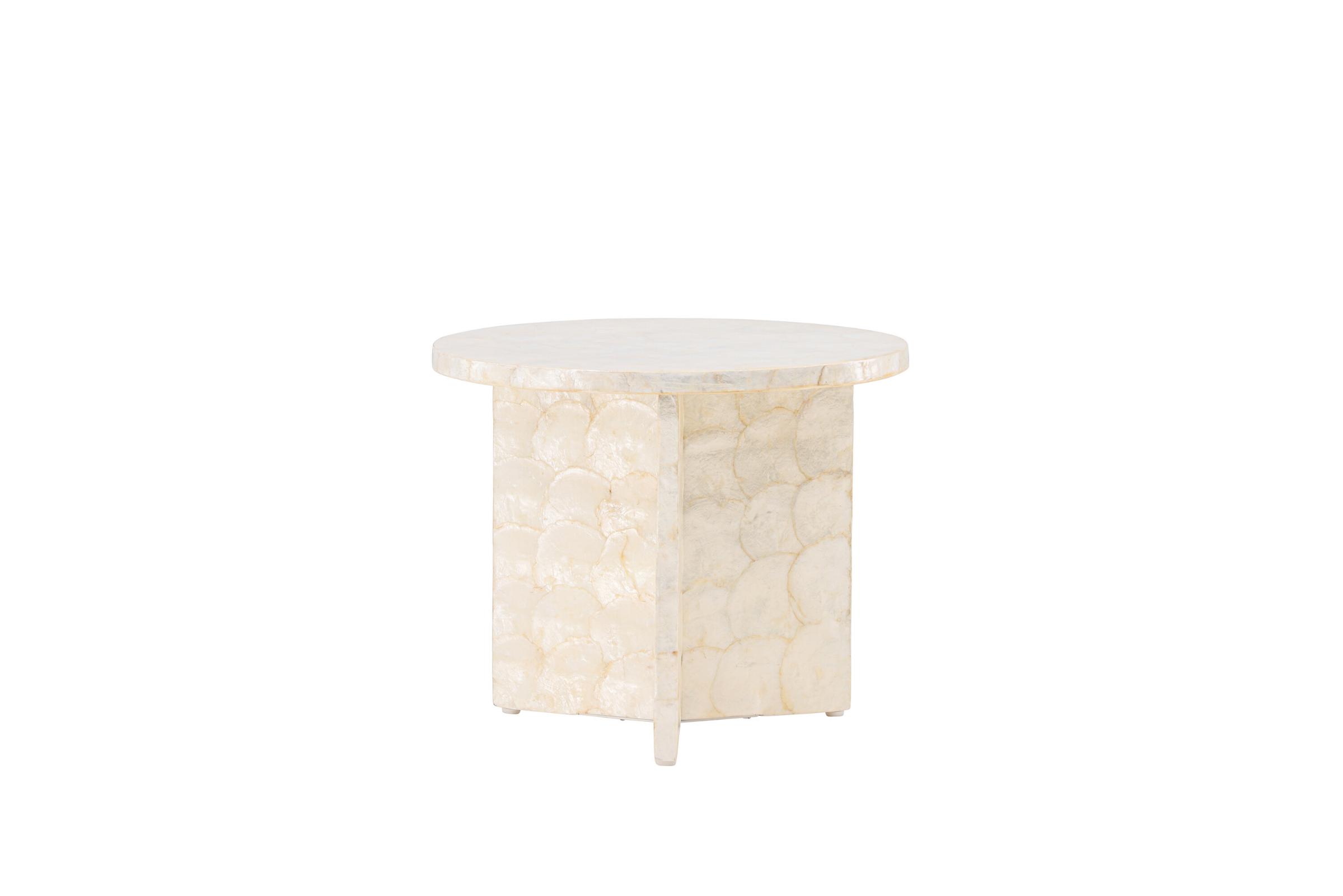 Smögen sidebord Ø40cm beige