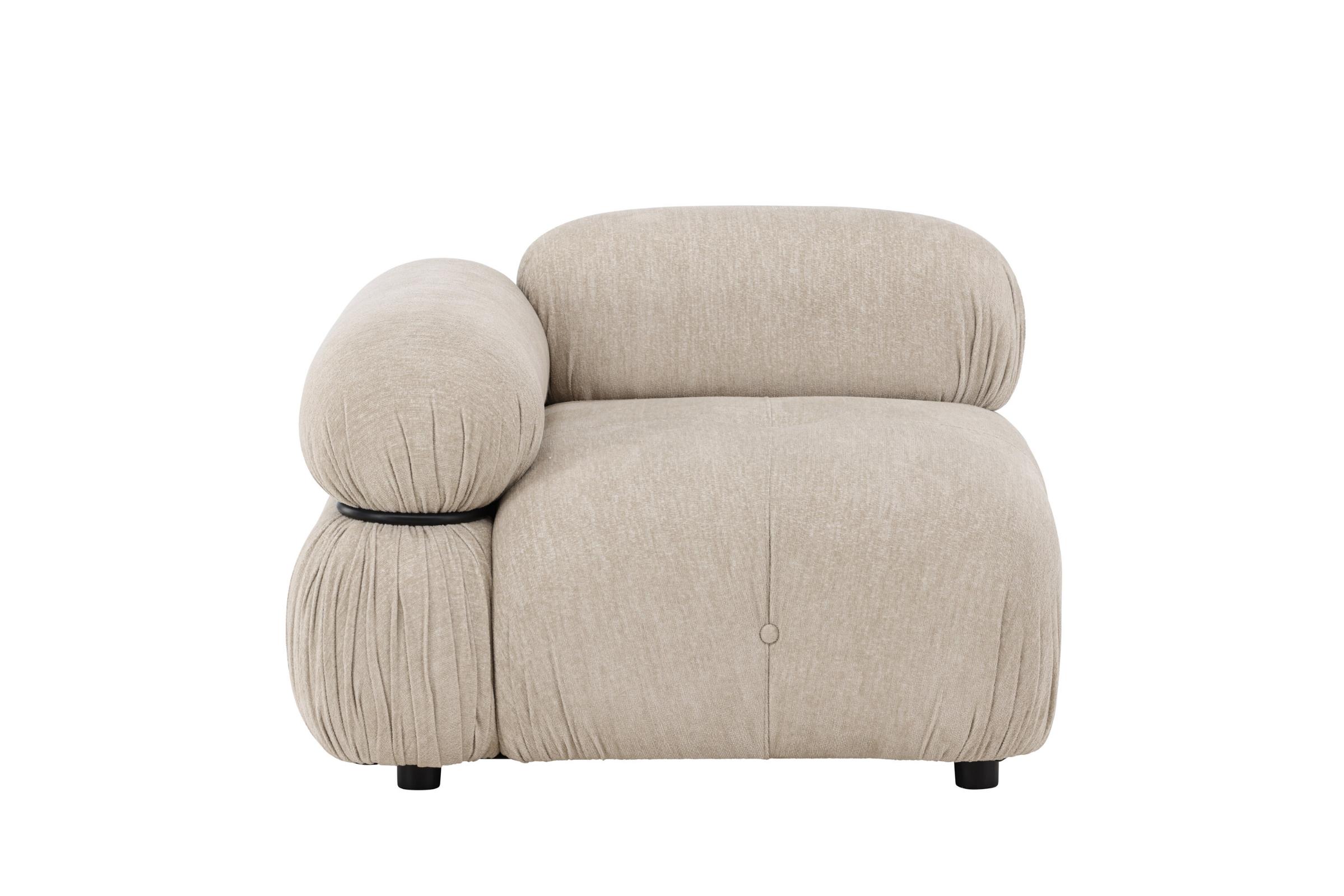 Mika modulsofa ende venstre beige sort