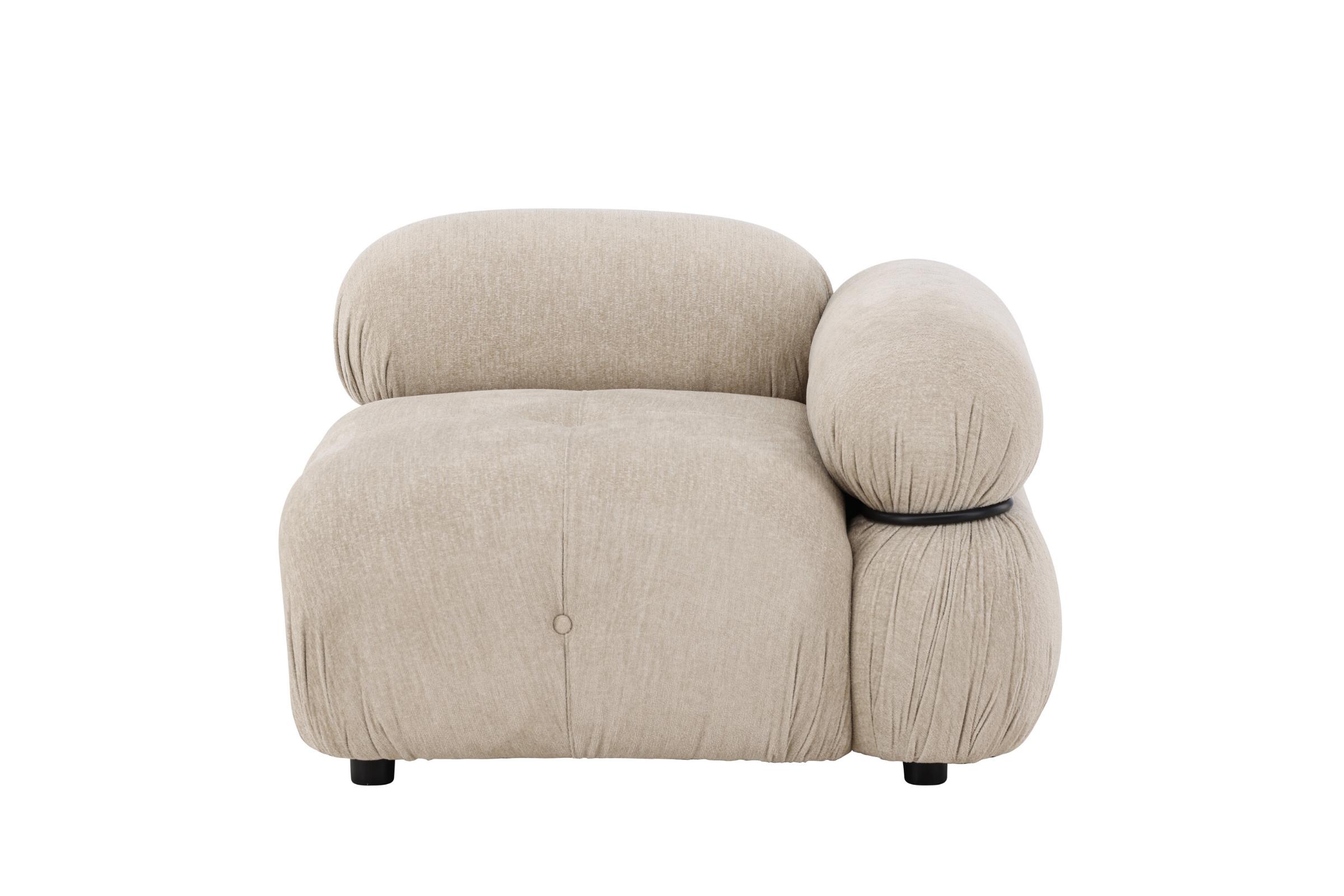Mika modulsofa ende højre beige sort