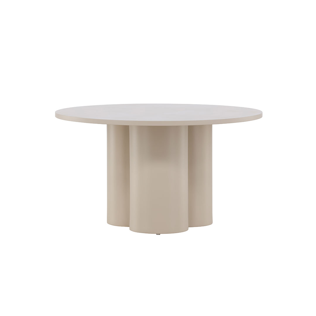 VENTURE DESIGN Olivia sofabord, rund - beige MDF (Ø80)