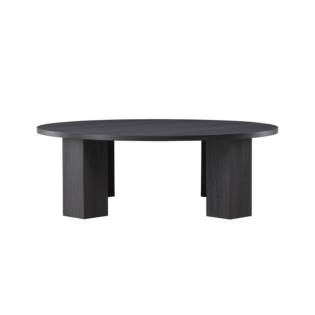 VENTURE DESIGN Juno sofabord, rund - sort MDF (Ø120)