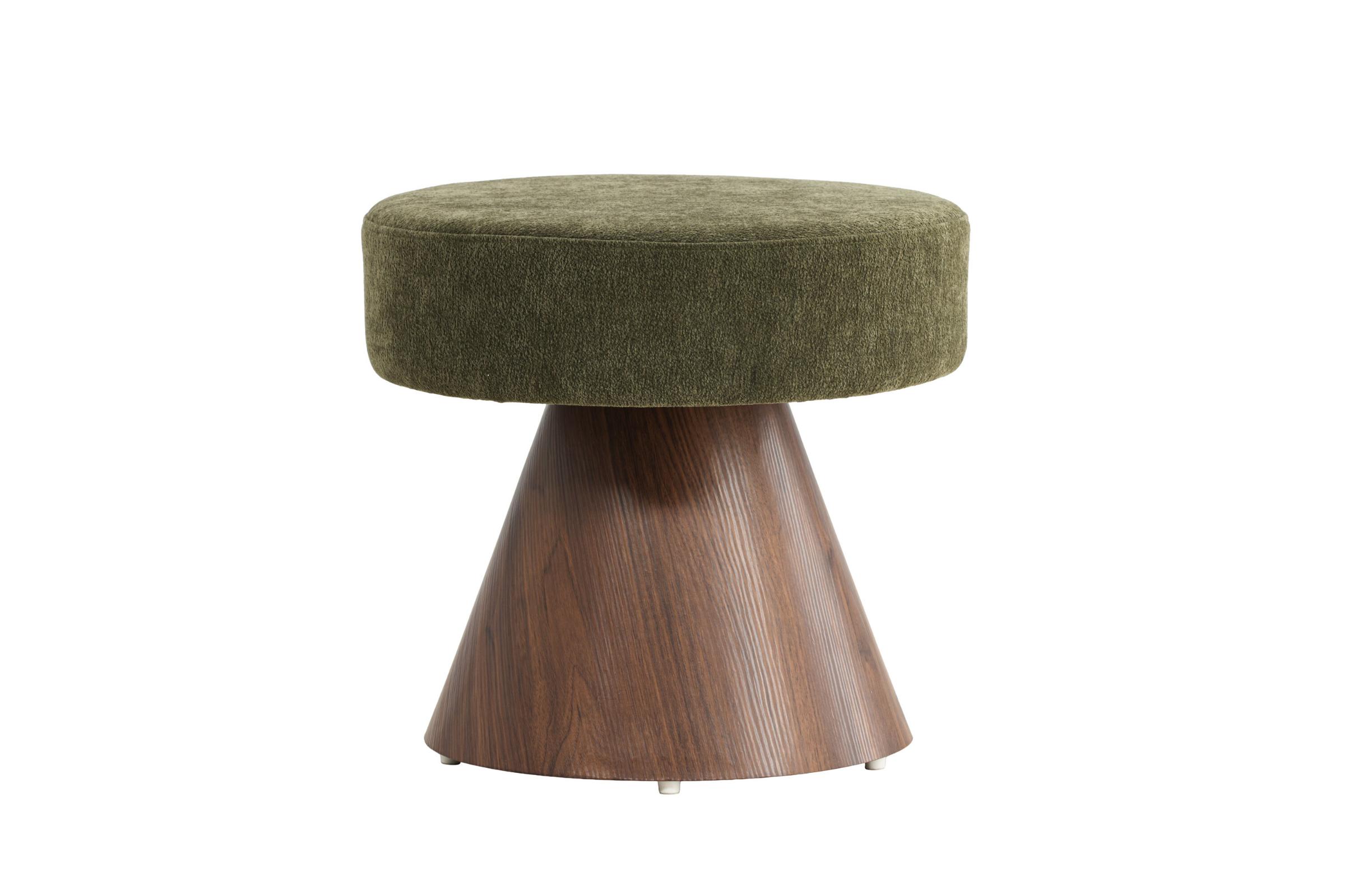 Lanzo puf Ø48cm grøn, mocca