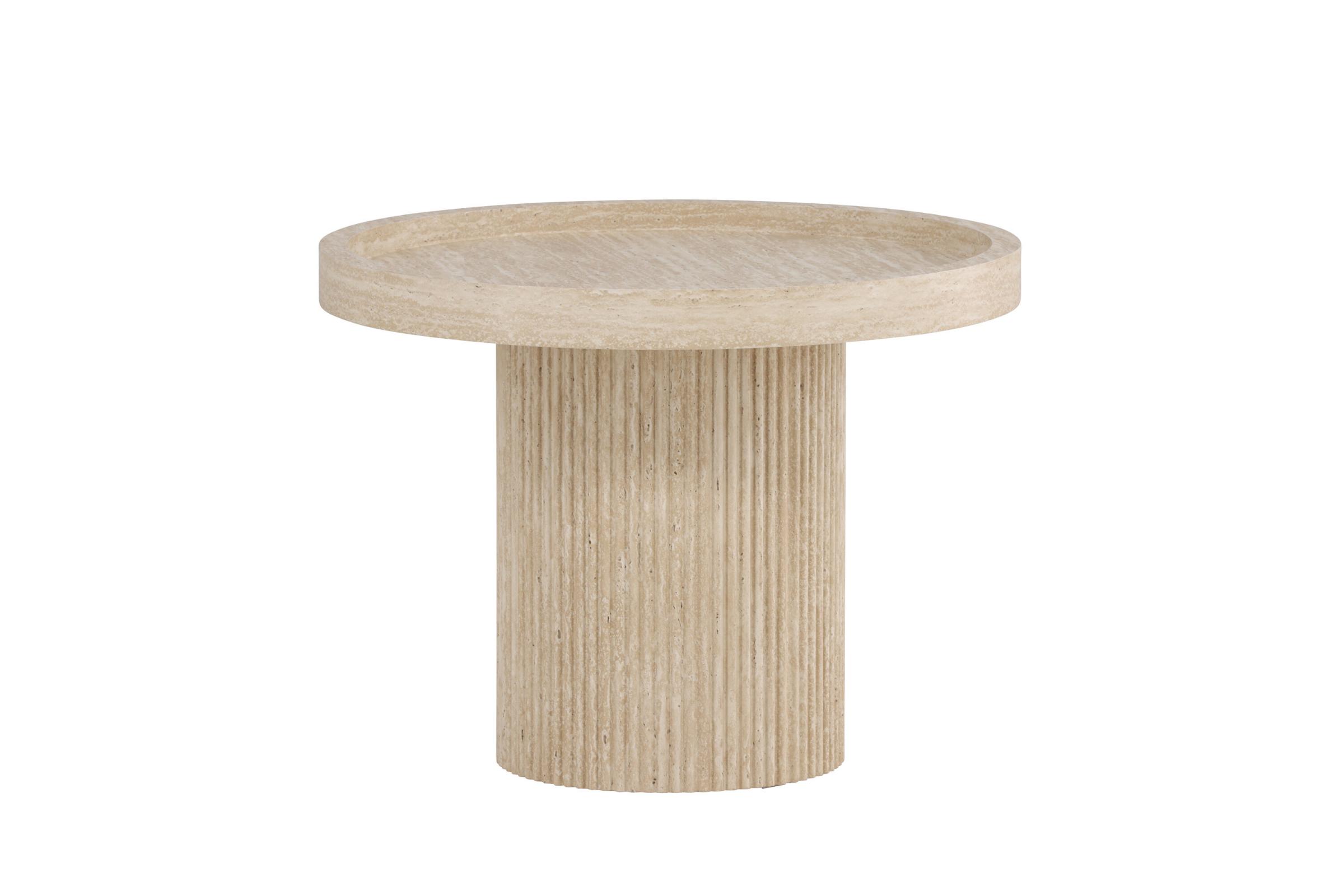 Krille sidebord, hvid, natbord Ø60cm beige