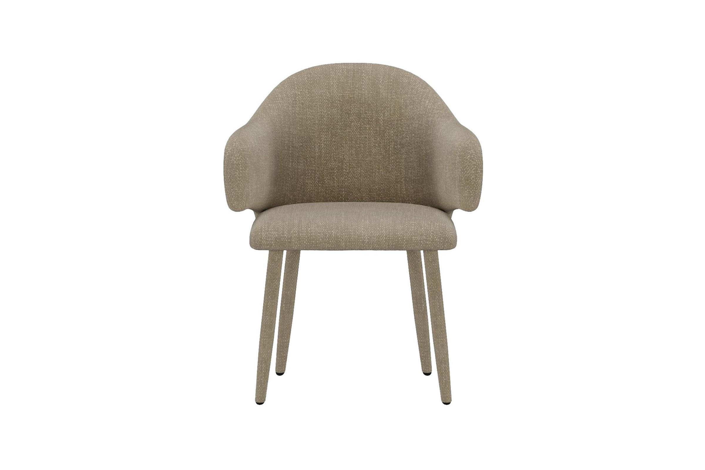 Evelin spisestuestol armlæn velour beige