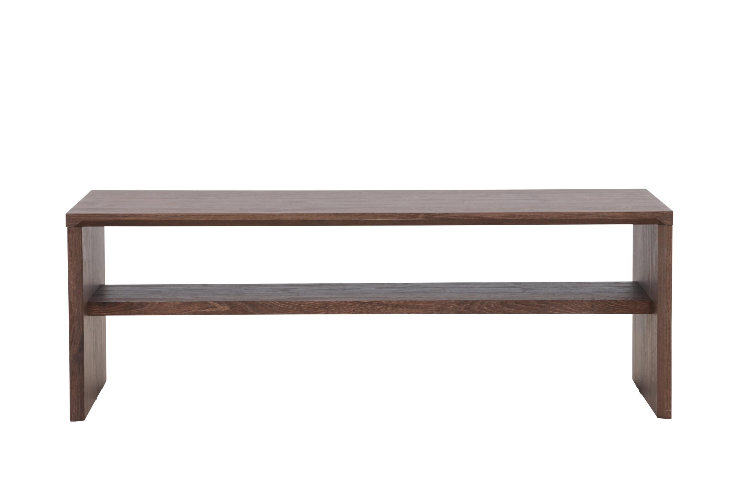Venture Home - Telemarket - sofabord med hylde - mocca MDF med struktur - 110Ã50Ã38 cm