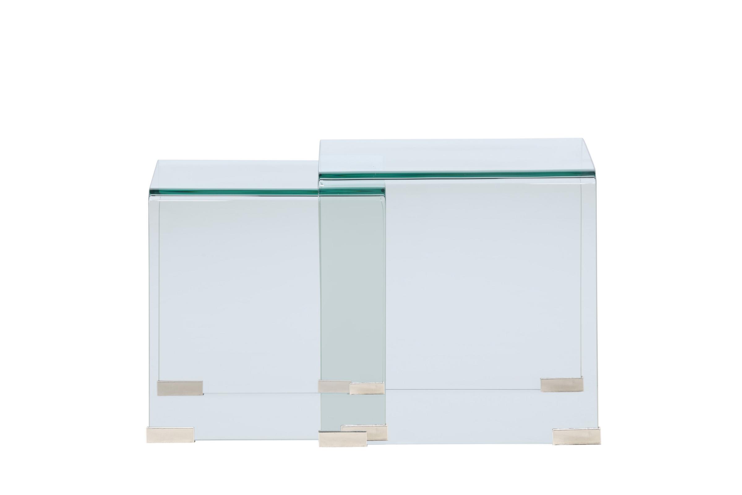 Telemark indskudsbord, 2 stk., glas klar