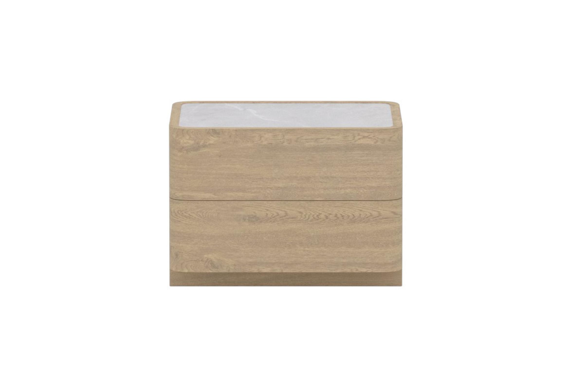 VENTURE HOME Noble kommode, m. 2 skuffer - 3D papirglas og natur MDF