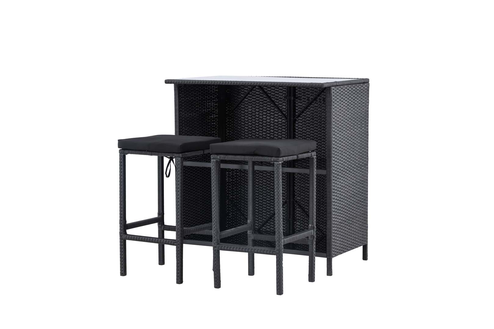 Knock loungesæt 3 dele sort