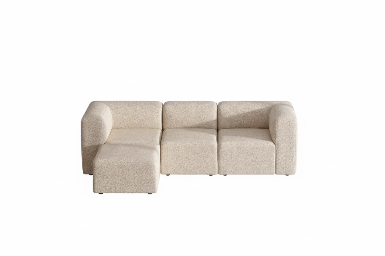 Cubic M Chaiselong sofa højre eller venstrevendt beige