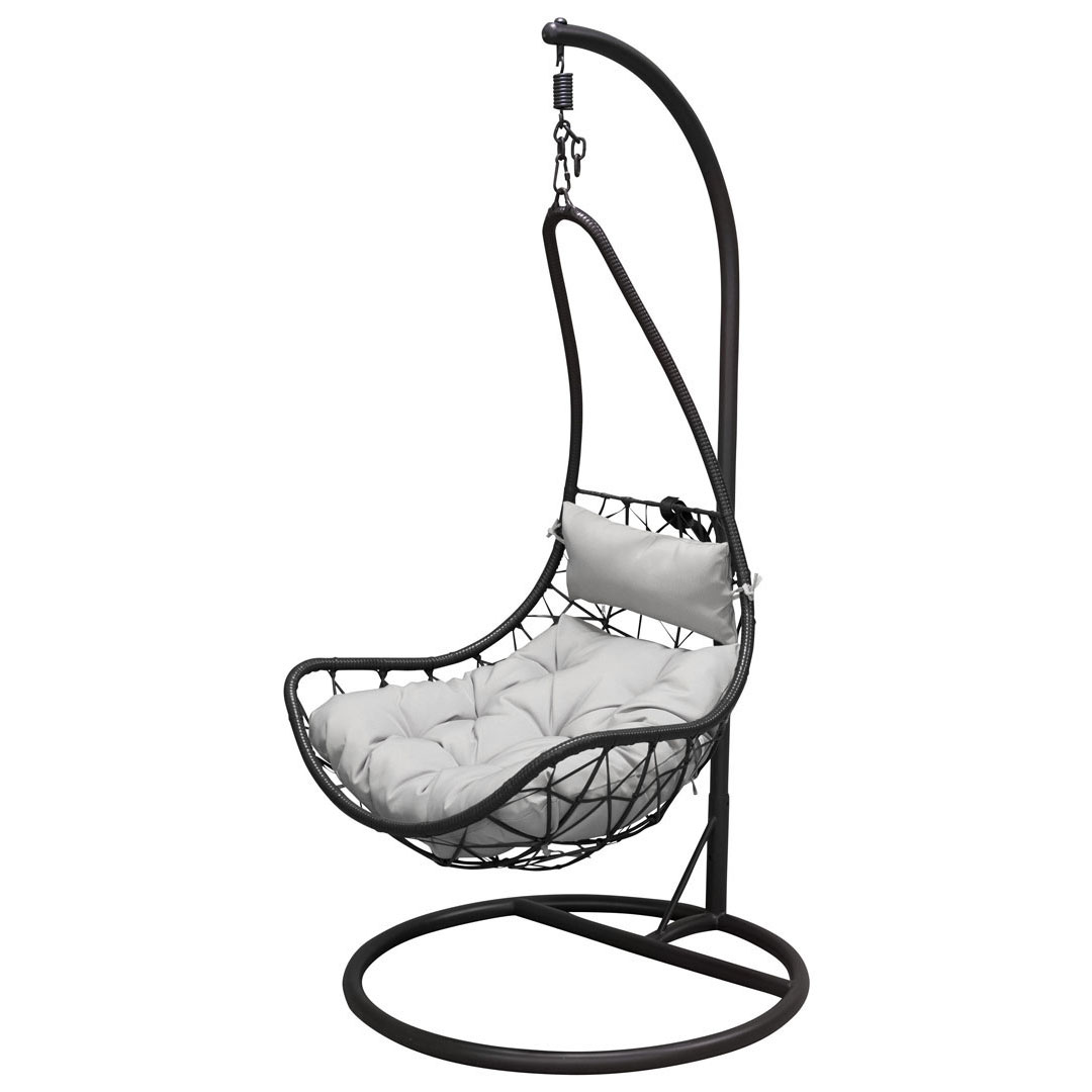 Vide hængestol sort,grå billede