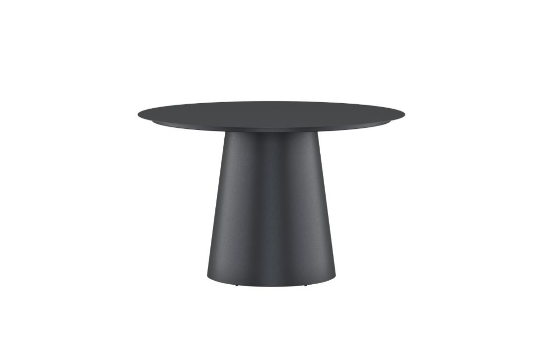VENTURE HOME Lanzo havebord, rund - sort aluminium (Ø120)
