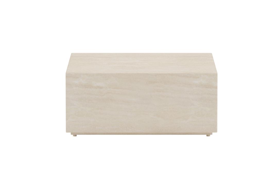 VENTURE HOME Lissabon udendørs sidebord, kvadratisk - beige aluminium og polypropylen (80x80)