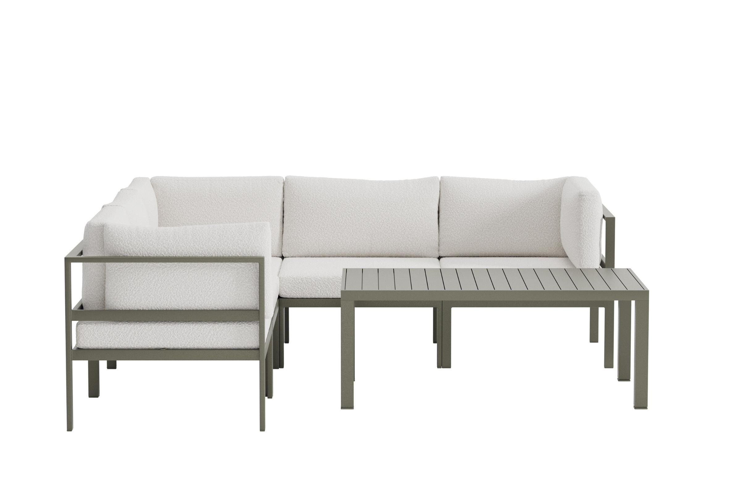 Copacabana loungemøbel hjørnesofa 3+2 pers. og sofabord brun