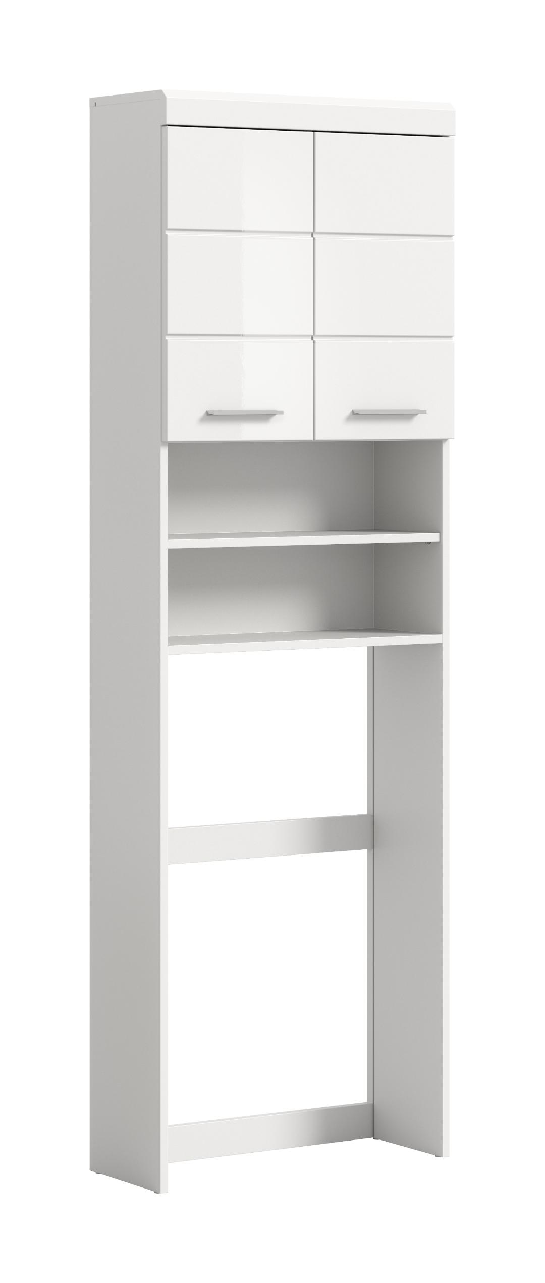 Scout vaskemaskineskab 2 låger2 skuffer, 3 hylder hvid højglans, hvid