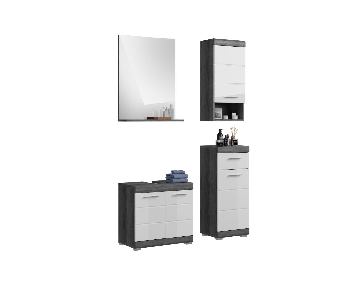 Scout badmiljø S70 hvid højglans, grå