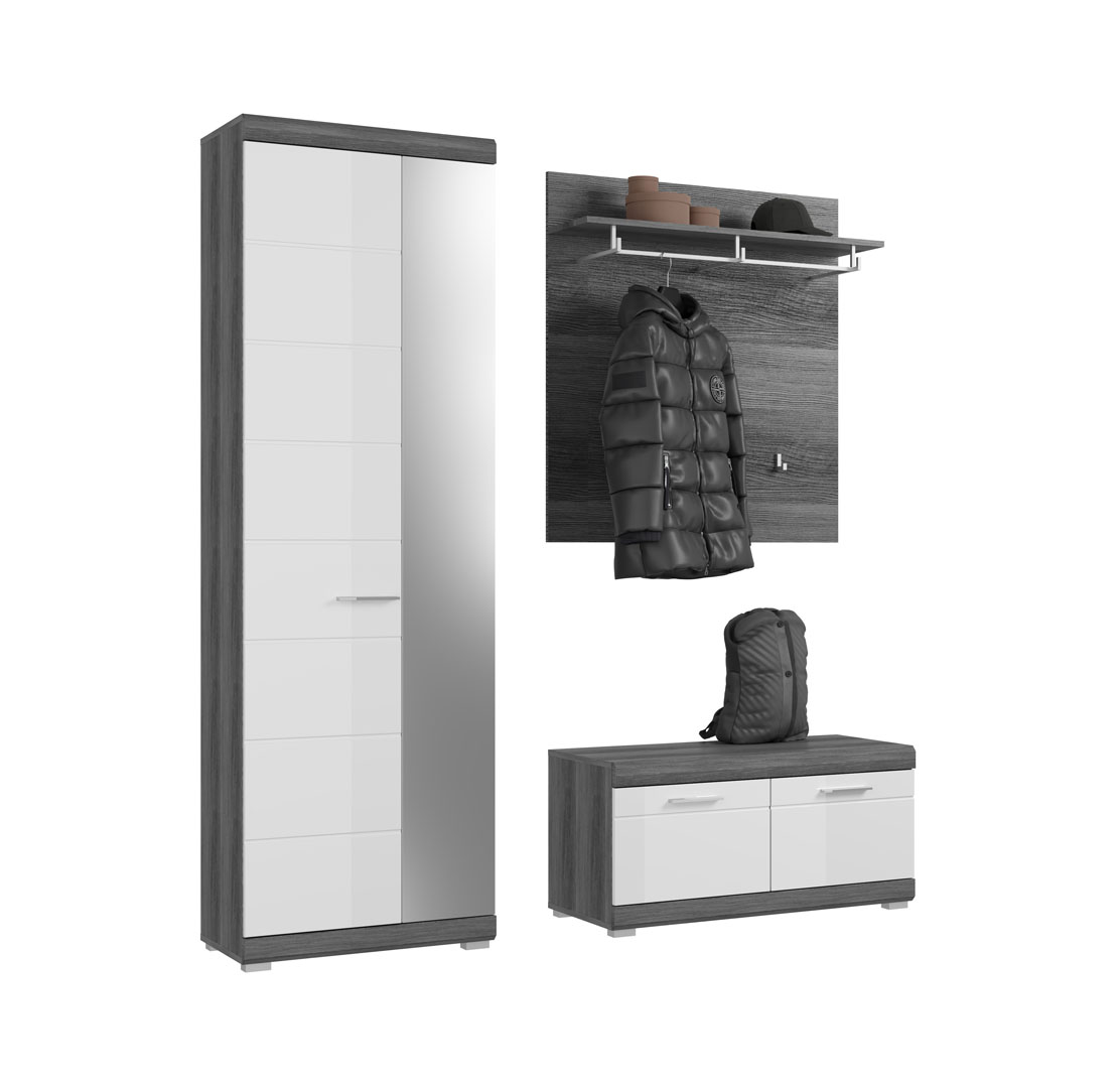 Scout entremøbelsæt 4 låger grå