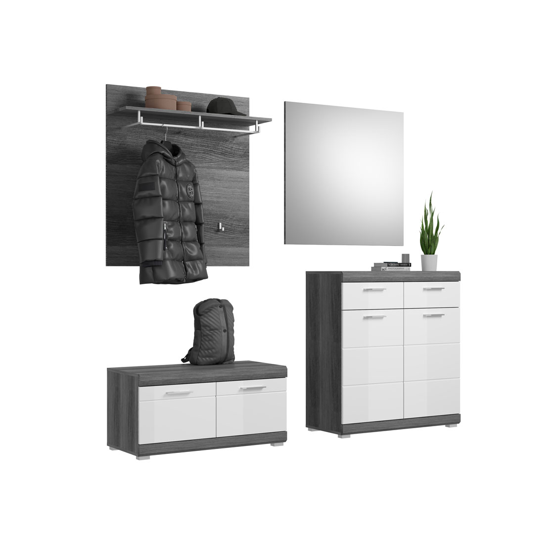 Scout entremøbelsæt 4 låger, 2 skuffer grå