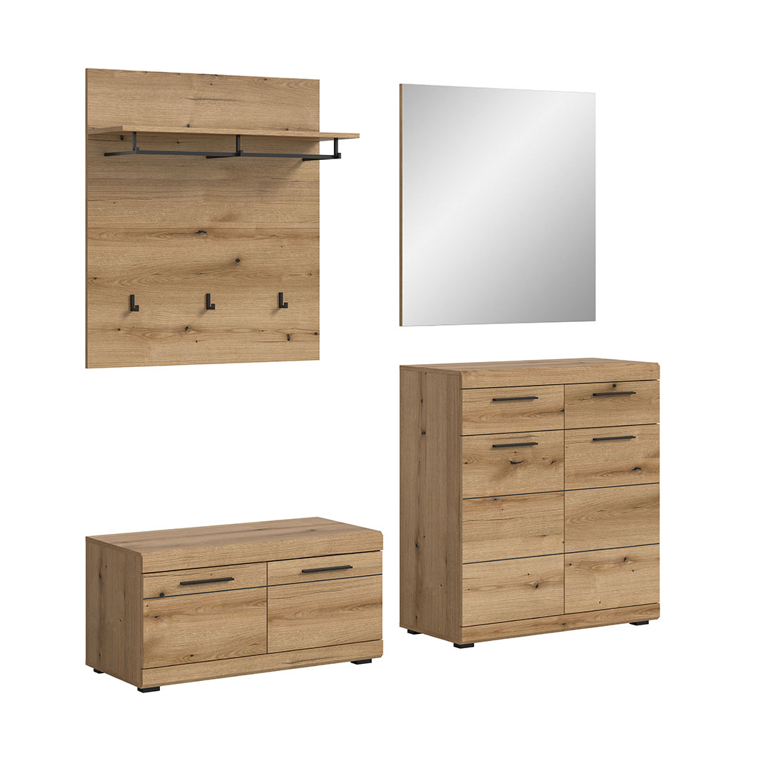 Scout entremøbelsæt 4 dele eg dekor