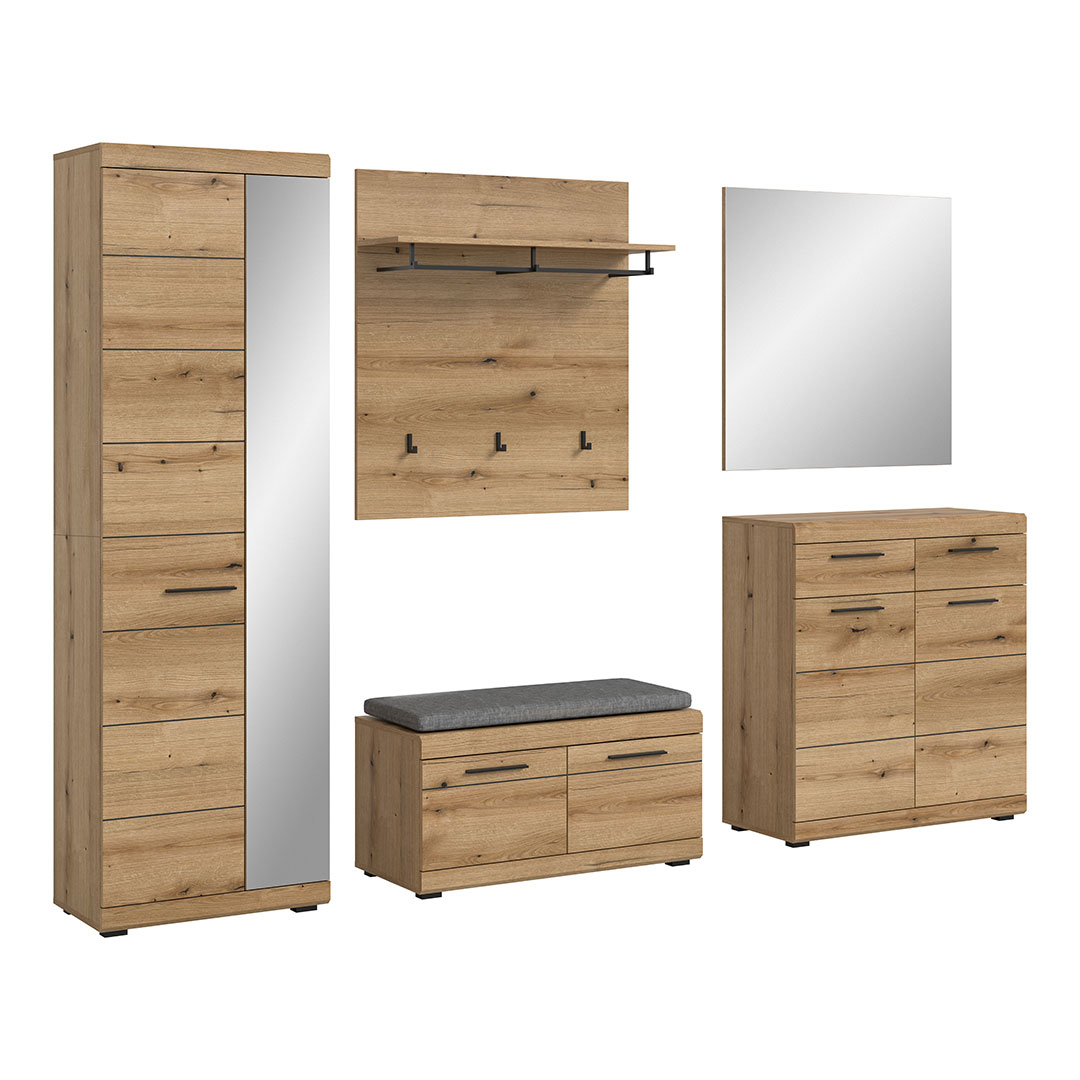 Scout entremøbelsæt 6 dele inkl. hynde eg dekor