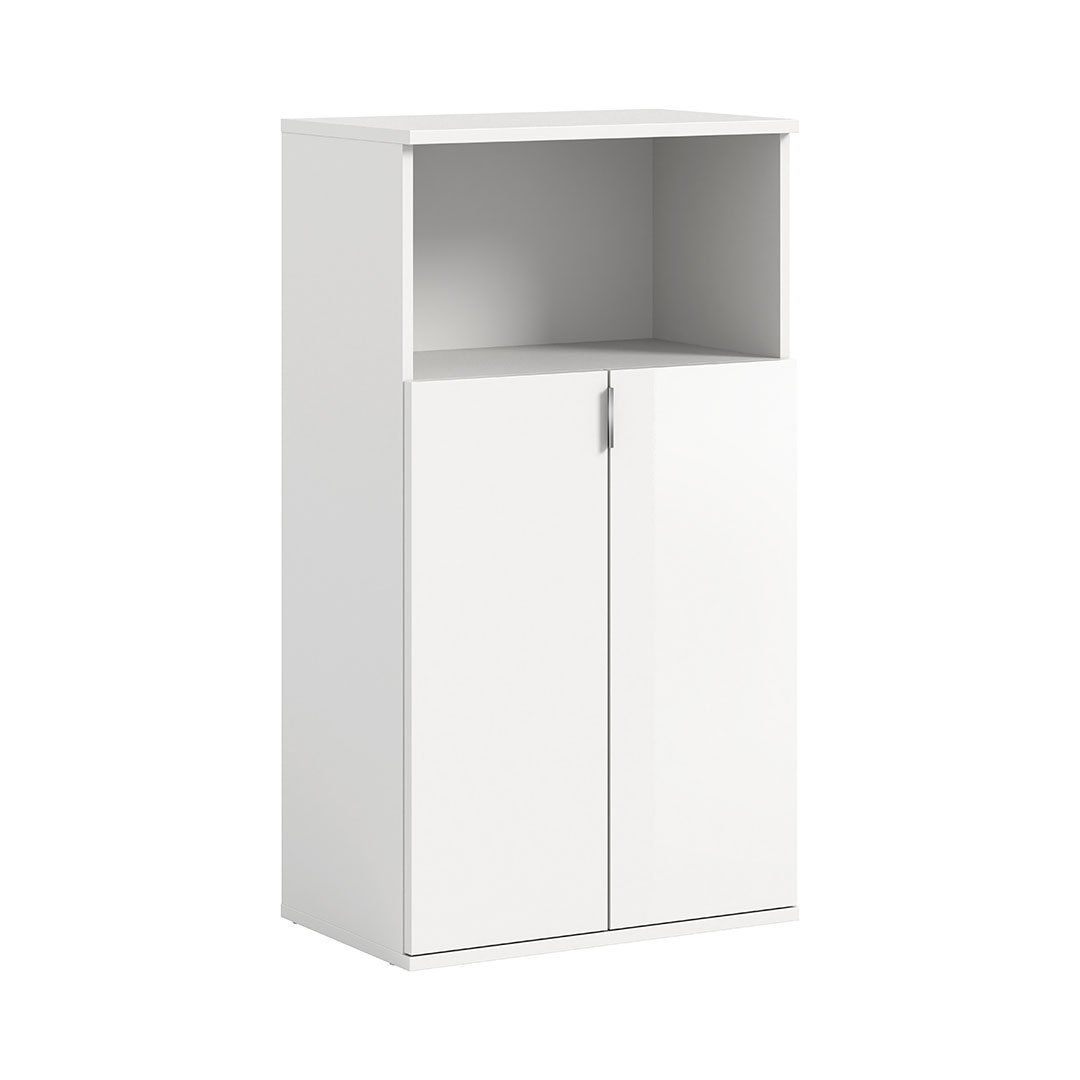 ProjektX skoskab 2 låger 1 rum hvid højglans