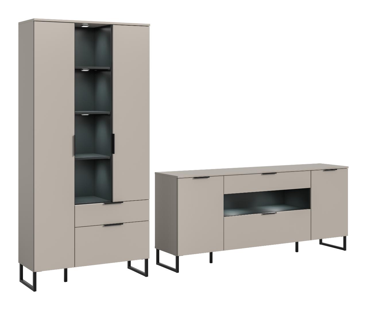 Noida reol N2 system inkl. belysning kashmir dekor