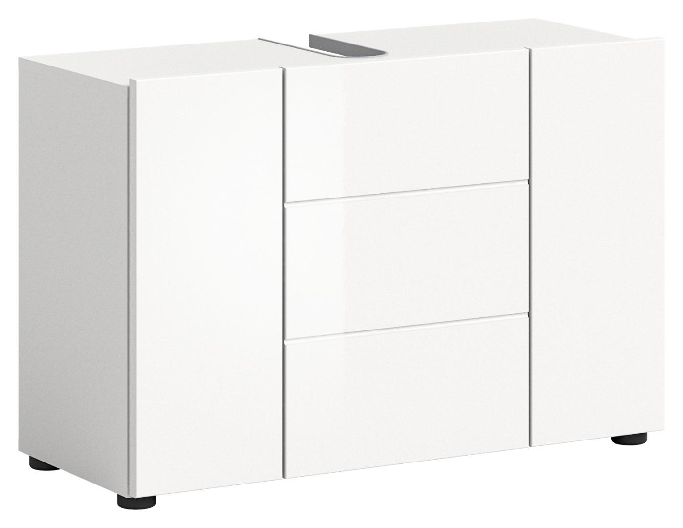 Vira vaskeskab 3 låger, 5 skuffer hvid højglans, hvid