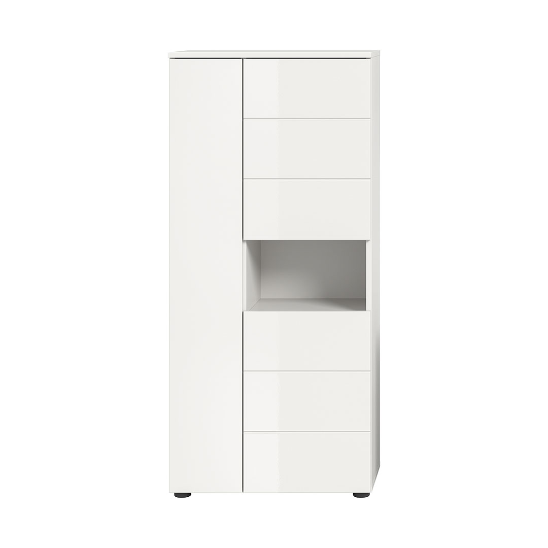 Vira badskab 3 låger 1 rum hvid højglans, hvid